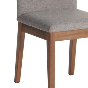 Manhattan Comfort Leroy Dining Chair with Stitched Buttons in Grey