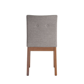 Manhattan Comfort Leroy Dining Chair with Stitched Buttons in Grey