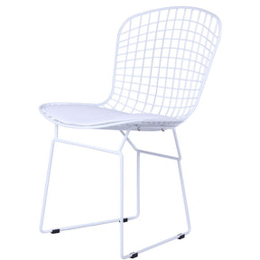 Finemod Imports Modern White Wire Side Chair FMI10159-Minimal & Modern
