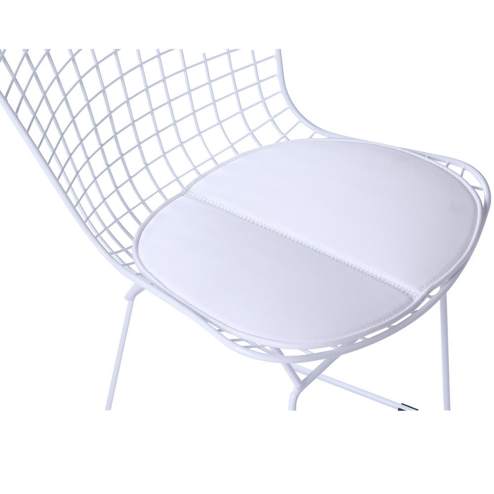 Finemod Imports Modern White Wire Side Chair FMI10159-Minimal & Modern