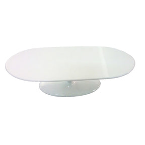 Finemod Imports Modern Squaval Fiberglass Coffee Table FMI10176-white-Minimal & Modern