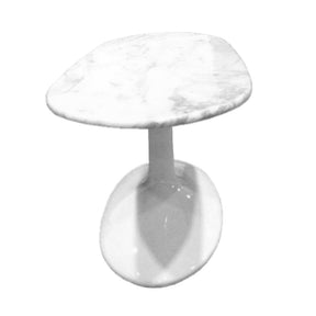 Finemod Imports Modern Squaval Marble Coffee Table FMI10177-white-Minimal & Modern