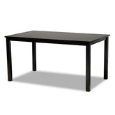 Baxton Studio Eveline Modern and Contemporary Espresso Brown Finished Rectangular Wood Dining Table Baxton Studio-dining table-Minimal And Modern - 1
