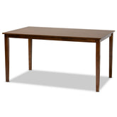 Baxton Studio Eveline Modern and Contemporary Walnut Brown Finished Rectangular Wood Dining Table Baxton Studio-dining table-Minimal And Modern - 1
