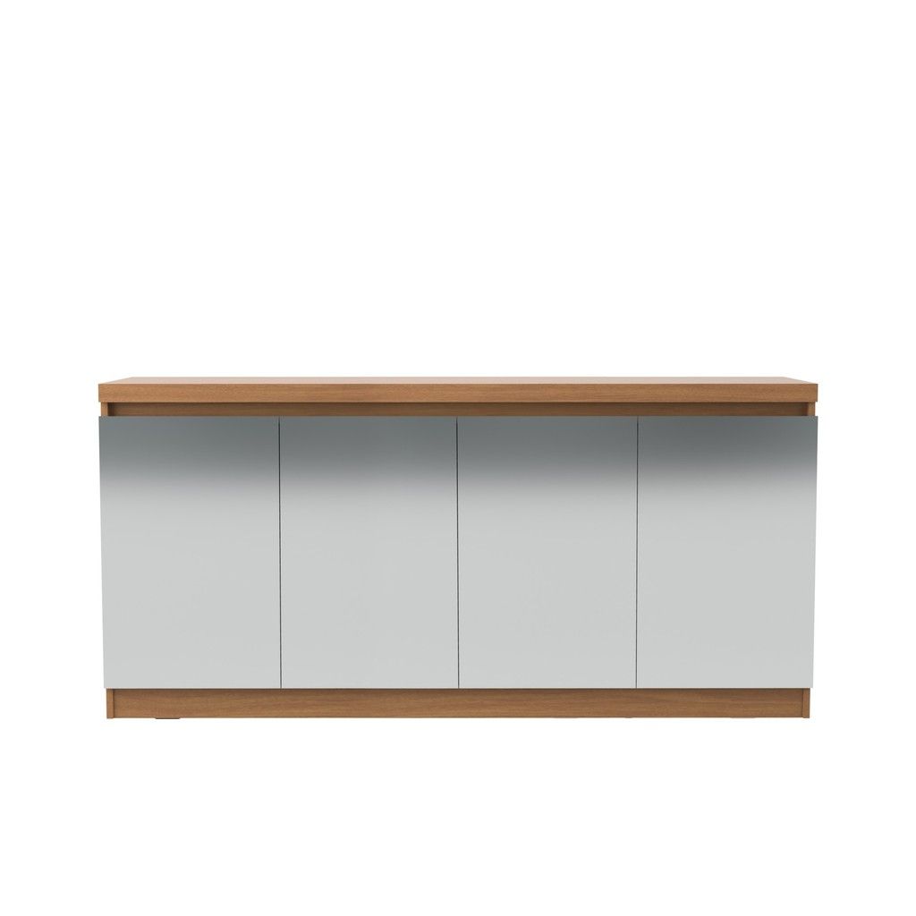 Manhattan Comfort Viennese 62.99 in. 6- Shelf Buffet Cabinet with Mirrors in Maple CreamManhattan Comfort-Sideboard- - 1