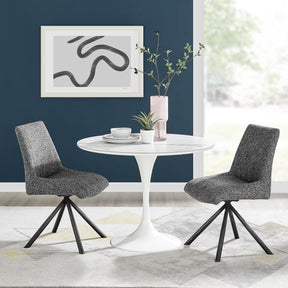 Viona Fabric Swivel Dining Side Chair (Seat) (Set of 2) by New Pacific Direct - 1060019