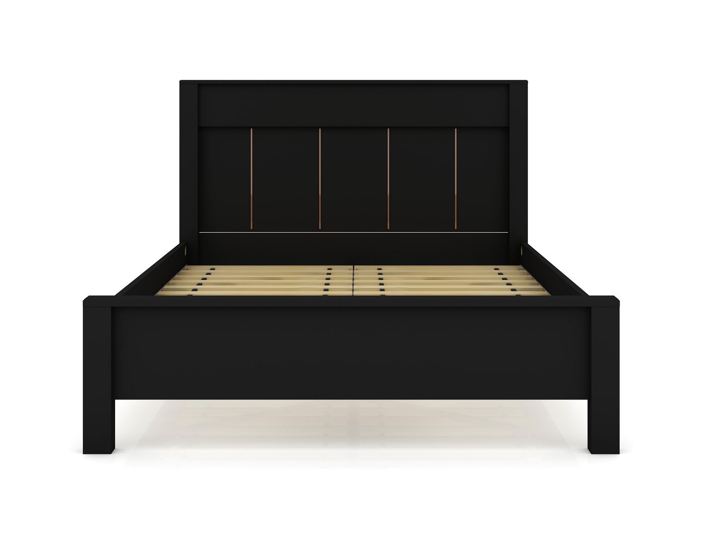 Manhattan Comfort Gramercy Queen-size Modern Bedframe with Headboard in BlackManhattan Comfort-Bed Frames- - 1