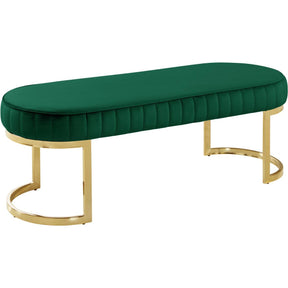 Meridian Furniture Lemar Green Velvet BenchMeridian Furniture - Bench - Minimal And Modern - 1