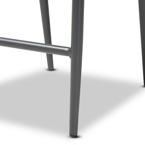 Baxton Studio Wendell Modern and Contemporary Grey Finished Rope and Metal Outdoor Bar Stool