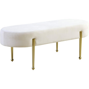Meridian Furniture Gia Cream Velvet BenchMeridian Furniture - Bench - Minimal And Modern - 1