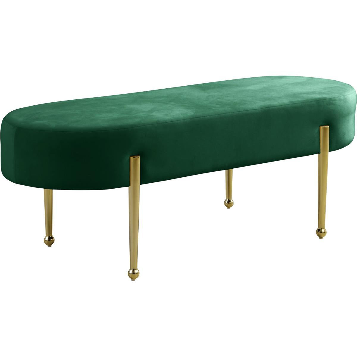 Meridian Furniture Gia Green Velvet BenchMeridian Furniture - Bench - Minimal And Modern - 1