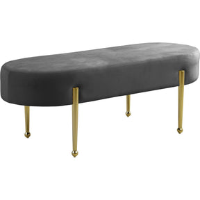 Meridian Furniture Gia Grey Velvet BenchMeridian Furniture - Bench - Minimal And Modern - 1