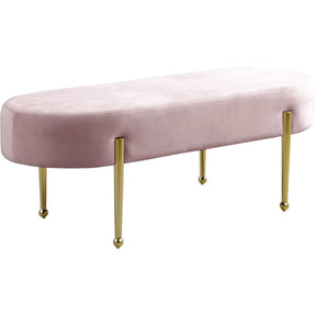 Meridian Furniture Gia Pink Velvet BenchMeridian Furniture - Bench - Minimal And Modern - 1