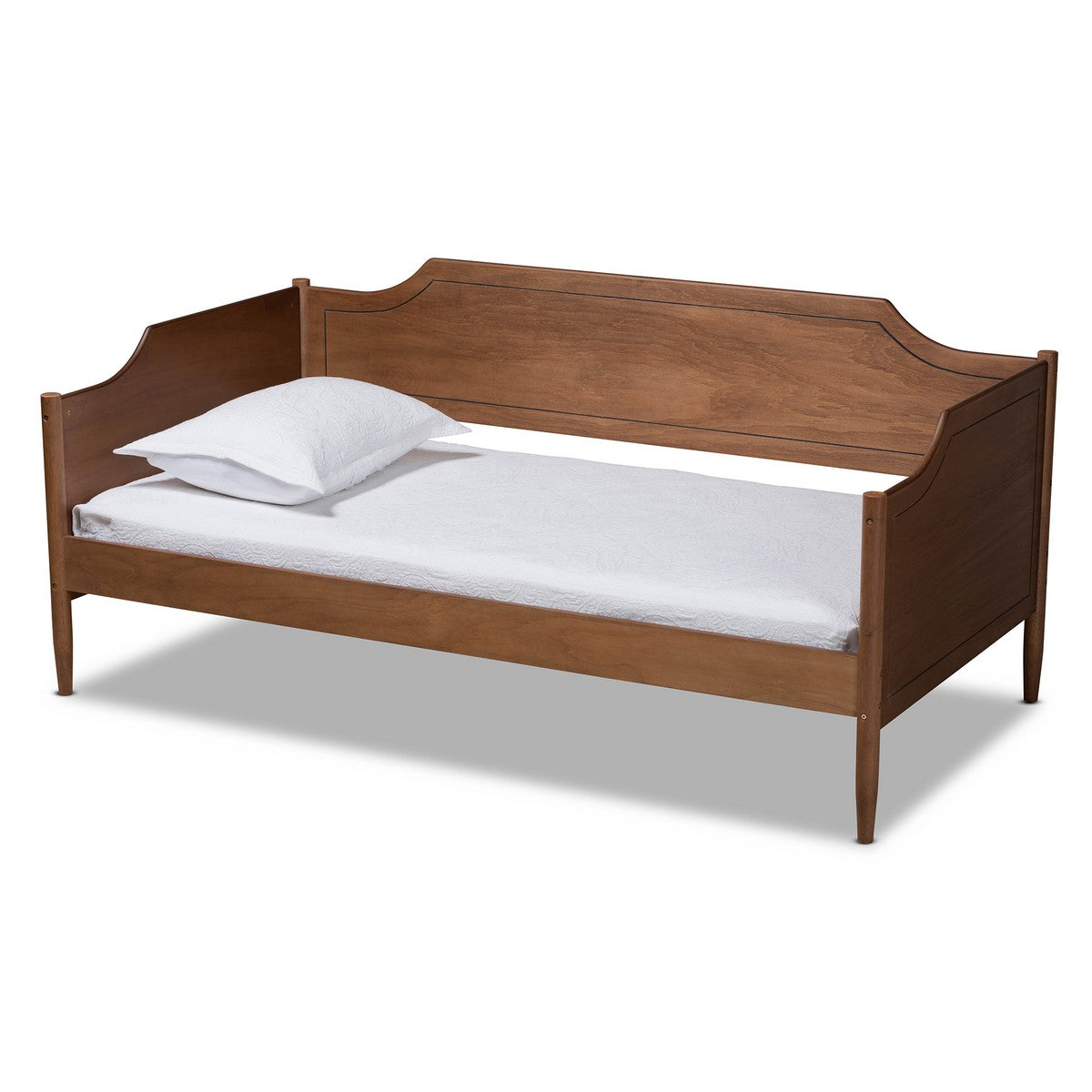Baxton Studio Alya Classic Traditional Farmhouse Walnut Brown Finished Wood Twin Size Daybed  Baxton Studio-daybed-Minimal And Modern - 1