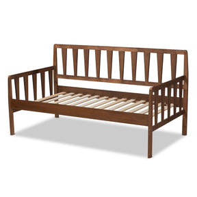 Baxton Studio Midori Modern and Contemporary Transitional Walnut Brown Finished Wood Twin Size Daybed