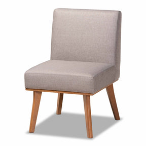 Baxton Studio Odessa Mid-Century Modern Grey Fabric Upholstered and Walnut Brown Finished Wood Dining Chair Baxton Studio-dining chair-Minimal And Modern - 1