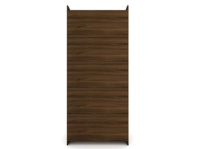 Manhattan Comfort Mulberry Open 1 Sectional Modern Armoire Wardrobe Closet with 2 Drawers in Brown