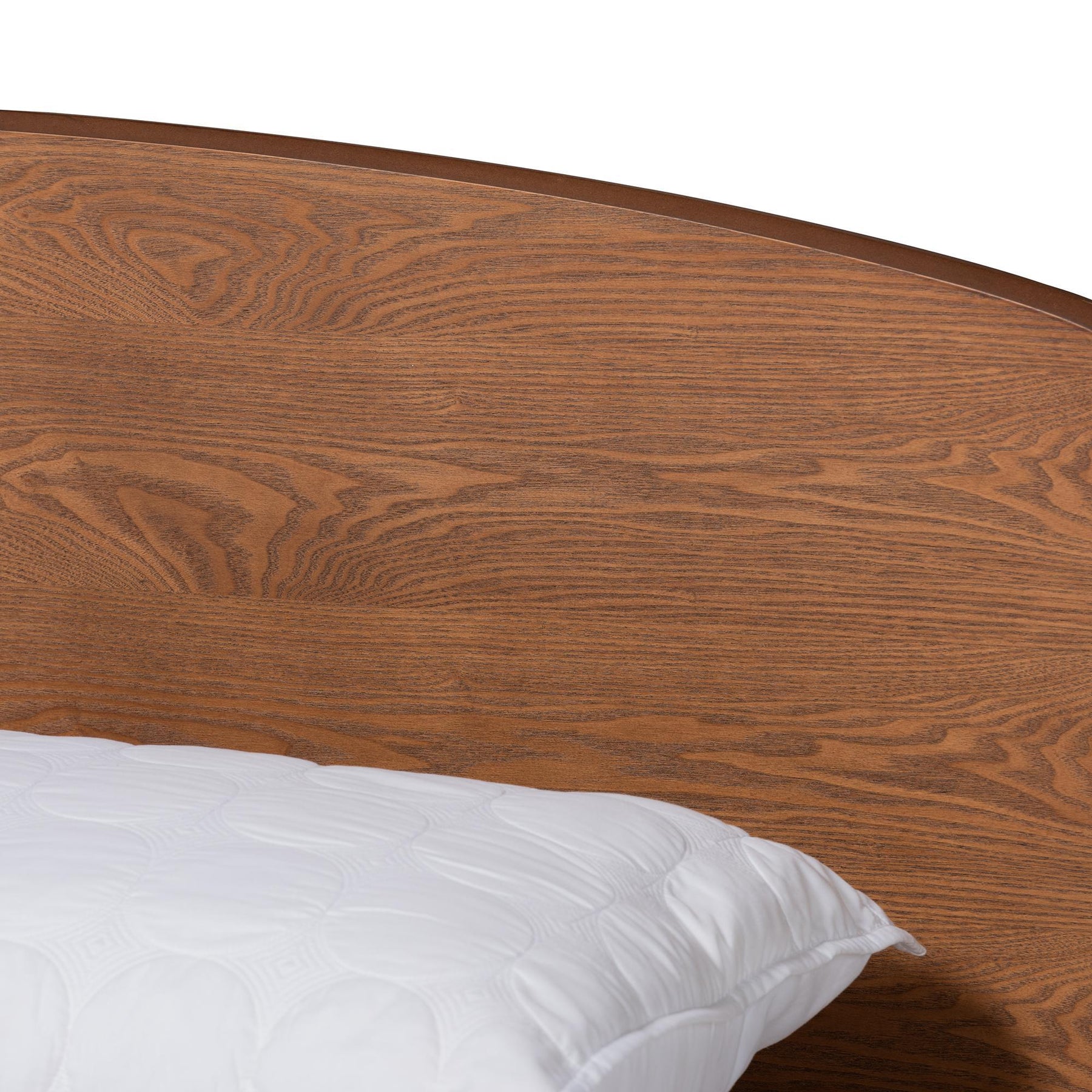 Baxton Studio Keagan Mid-Century Modern Transitional Walnut Brown Finished Wood Queen Size Platform Bed - MG-2200-1-Ash Walnut-Queen