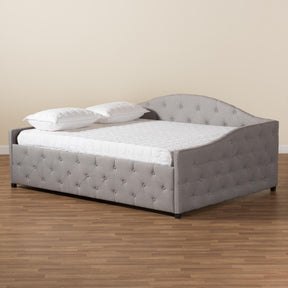 Baxton Studio Becker Modern And Contemporary Transitional Grey Fabric Upholstered Full Size Daybed - Becker-Grey-Daybed-Full