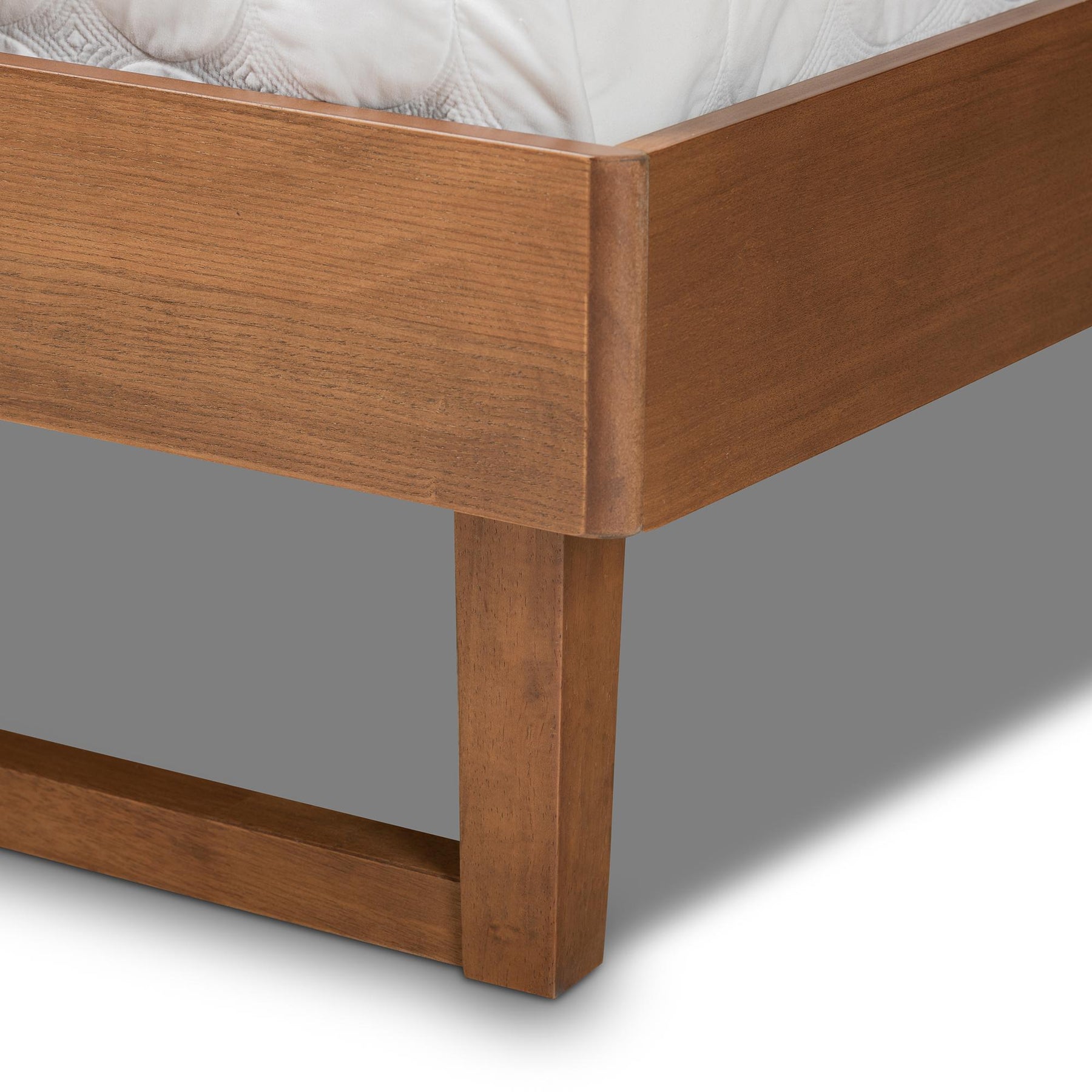 Baxton Studio Lucie Modern And Contemporary Walnut Brown Finished Wood King Size Platform Bed - Lucie-Ash Walnut-King