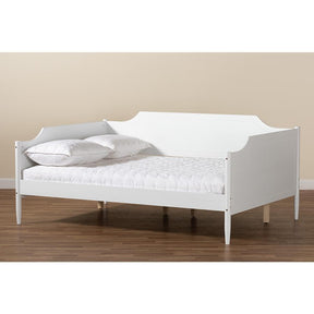 Baxton Studio Alya Classic Traditional Farmhouse White Finished Wood Full Size Daybed - MG0016-1-White-Daybed-Full