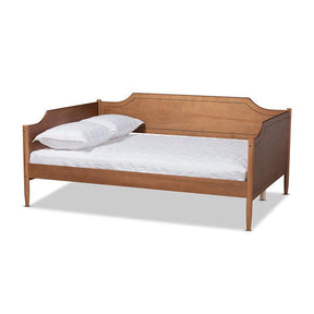 Baxton Studio Alya Classic Traditional Farmhouse Walnut Brown Finished Wood Full Size Daybed - MG0016-1-Walnut-Daybed-Full