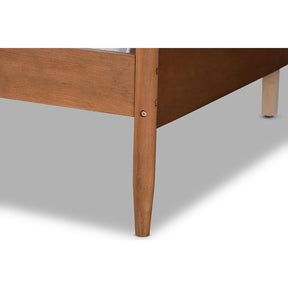 Baxton Studio Veles Mid-Century Modern Ash Walnut Finished Wood Full Size Daybed - MG0016-Walnut-Daybed-Full