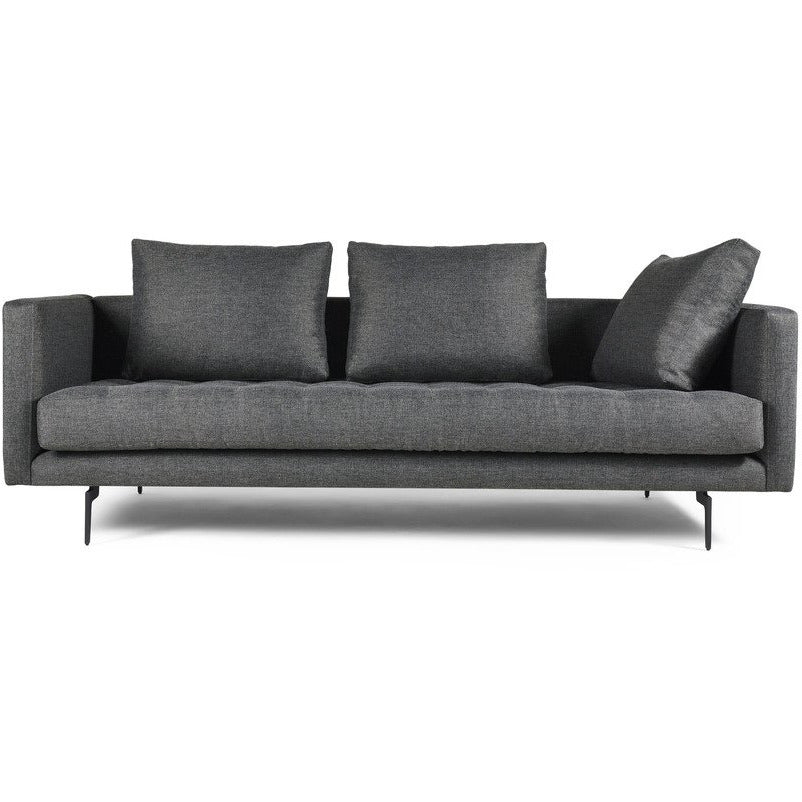 Manhattan Comfort  Granville 3-Seat Dark Grey Tweed SofaManhattan Comfort-Sofas- - 1