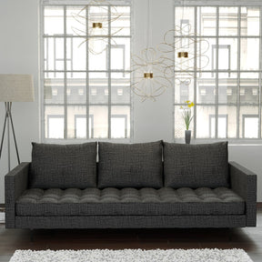 Manhattan Comfort  Granville 3-Seat Dark Grey Tweed Sofa