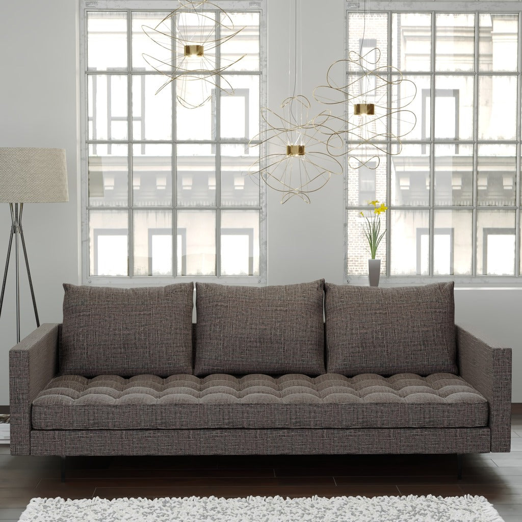 Manhattan Comfort  Granville 3-Seat Beige Champaign Tweed  Sofa