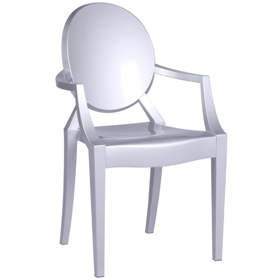 Finemod Imports Modern Silver Arm Chair FMI1130-silver-Minimal & Modern