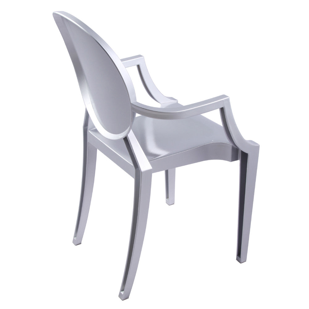 Finemod Imports Modern Silver Arm Chair FMI1130-silver-Minimal & Modern