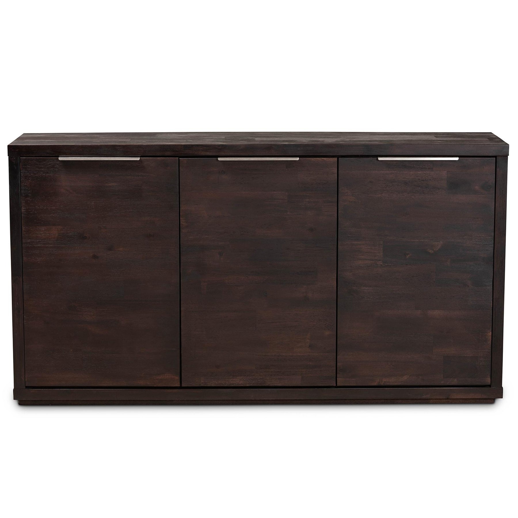 Baxton Studio Titus Modern And Contemporary Dark Brown Finished Wood 3-Door Dining Room Sideboard Buffet  - Titus-Mocha-Sideboard