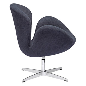 Finemod Imports Modern Swan Chair Wool Fabric FMI1140-Minimal & Modern