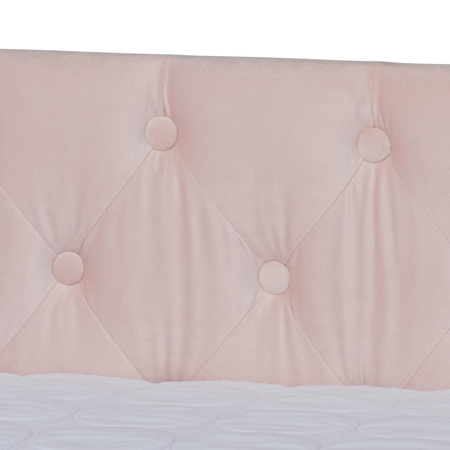 Baxton Studio Raphael Modern And Contemporary Pink Velvet Fabric Upholstered Queen Size Daybed With Trundle - CF9228 -Pink Velvet-Daybed-Q/T