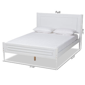 Baxton Studio Daniella Modern And Contemporary White Finished Wood Queen Size Platform Bed - MG0076-White-Queen Bed
