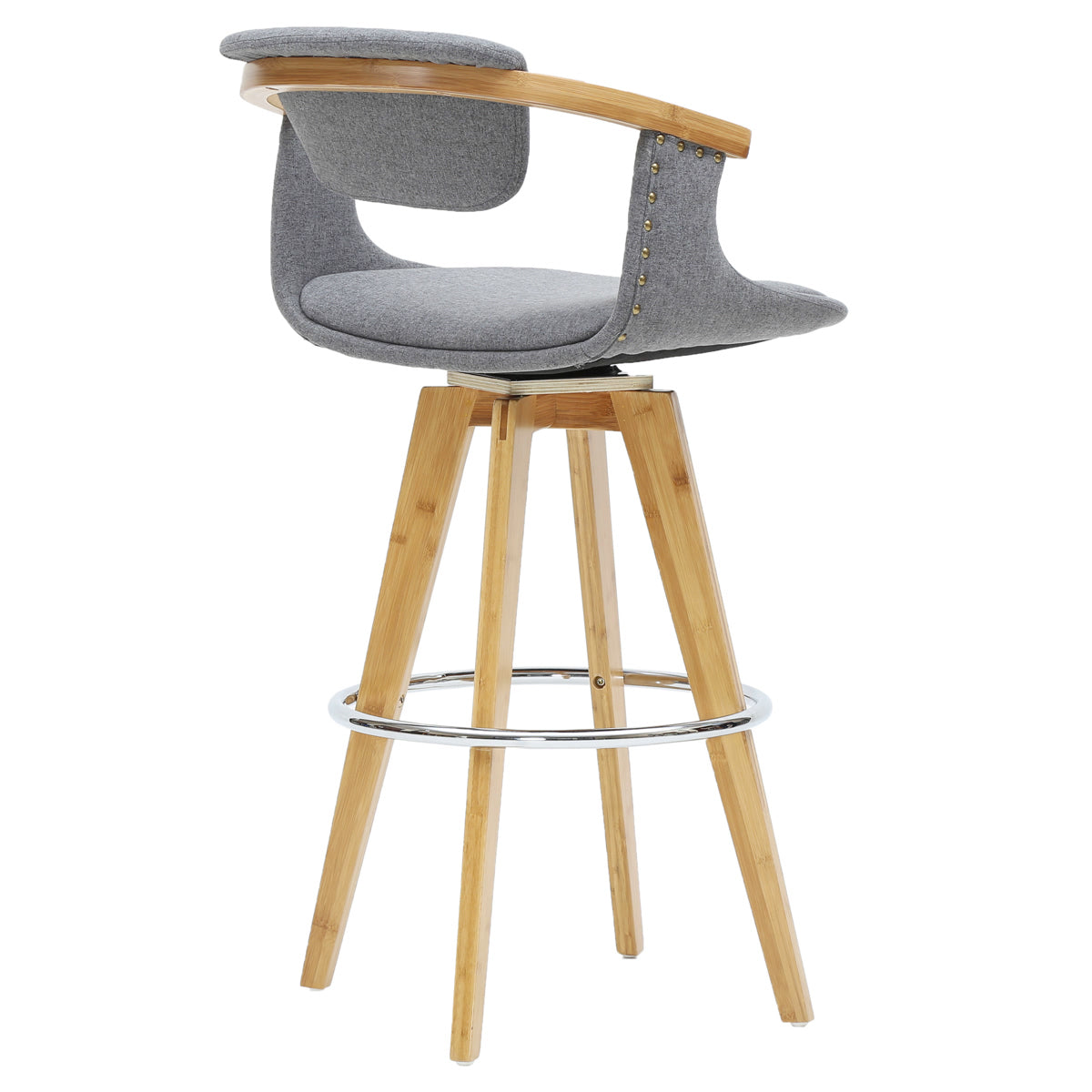 Darwin Fabric Bamboo Counter Stool by New Pacific Direct - 1160006