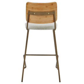 Leshia KD Fabric Bamboo Counter Stool (Set of 2) by New Pacific Direct - 1160029