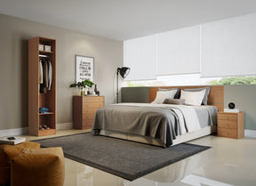 Manhattan Comfort Chelsea 17.71 inch Wide Long Hanging Closet in Maple Cream-Minimal & Modern