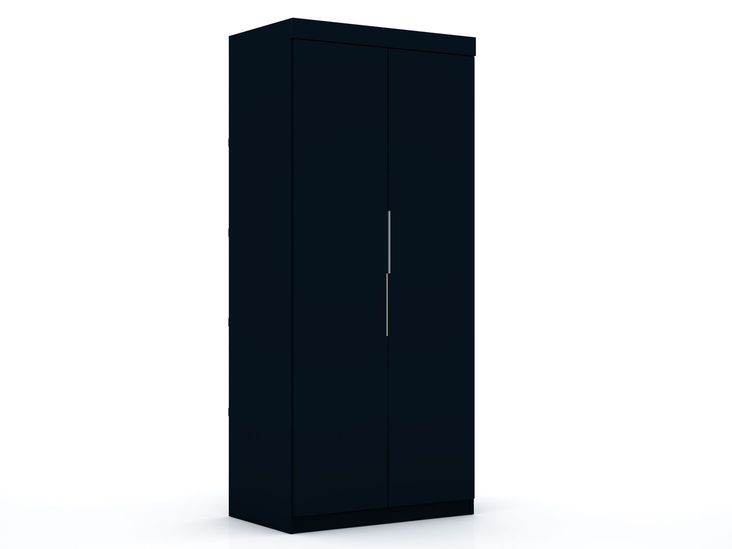 Manhattan Comfort Mulberry 2.0 Sectional Modern Armoire Wardrobe Closet with 2 Drawers in Tatiana Midnight BlueManhattan Comfort-Armoires and Wardrobes - - 1