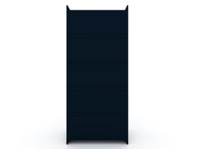 Manhattan Comfort Mulberry 2.0 Sectional Modern Armoire Wardrobe Closet with 2 Drawers in Tatiana Midnight Blue