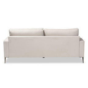 Baxton Studio Davidson Modern And Contemporary Beige Fabric Upholstered Sofa - 3132A-Cream-Sofa