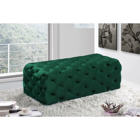 Meridian Furniture Casey Green Velvet Ottoman/Bench-Minimal & Modern
