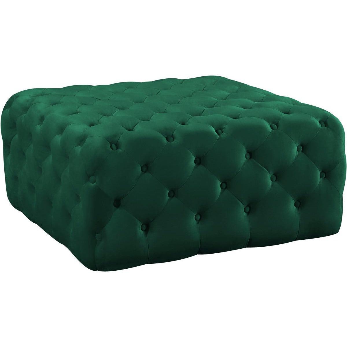 Meridian Furniture Ariel Green Velvet Ottoman/BenchMeridian Furniture - Ottoman/Bench - Minimal And Modern - 1