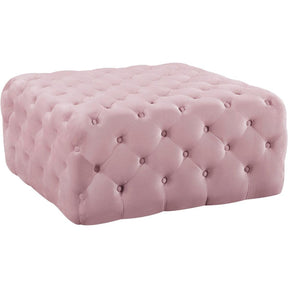 Meridian Furniture Ariel Pink Velvet Ottoman/BenchMeridian Furniture - Ottoman/Bench - Minimal And Modern - 1