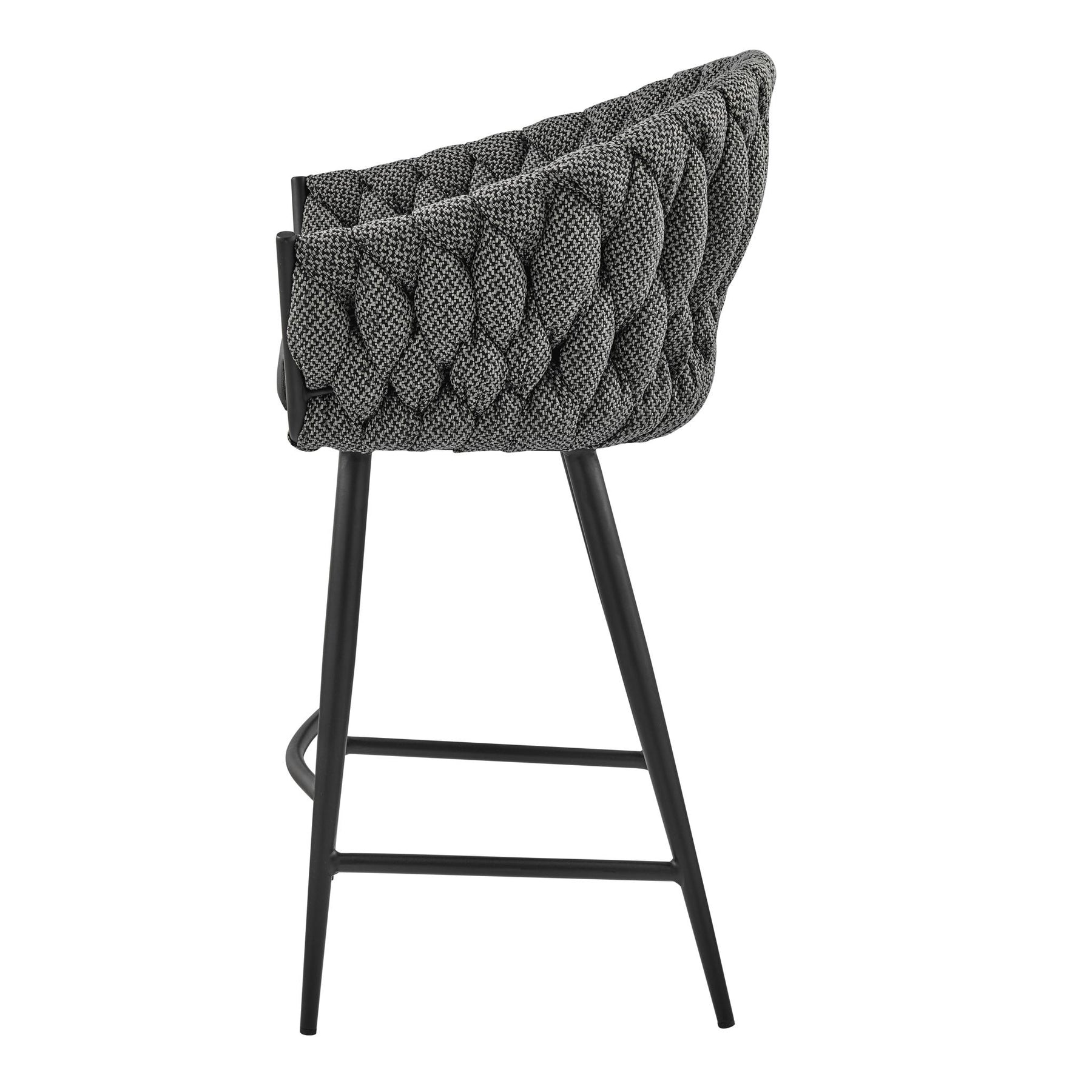 Fabian Fabric/ PU Counter Stool w/ Arms by New Pacific Direct - 1240016