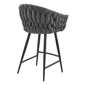 Fabian Fabric/ PU Counter Stool w/ Arms by New Pacific Direct - 1240016