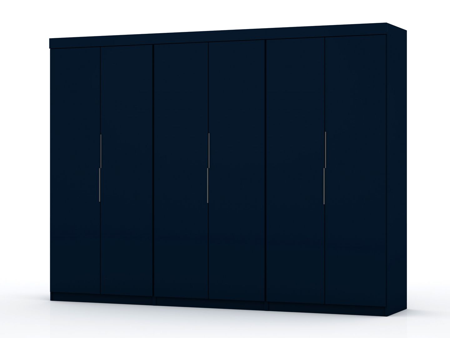 Manhattan Comfort Mulberry 2.0 Modern 3 Sectional Wardrobe Closet with 6 Drawers - Set of 3 in Tatiana Midnight BlueManhattan Comfort-Armoires and Wardrobes - - 1