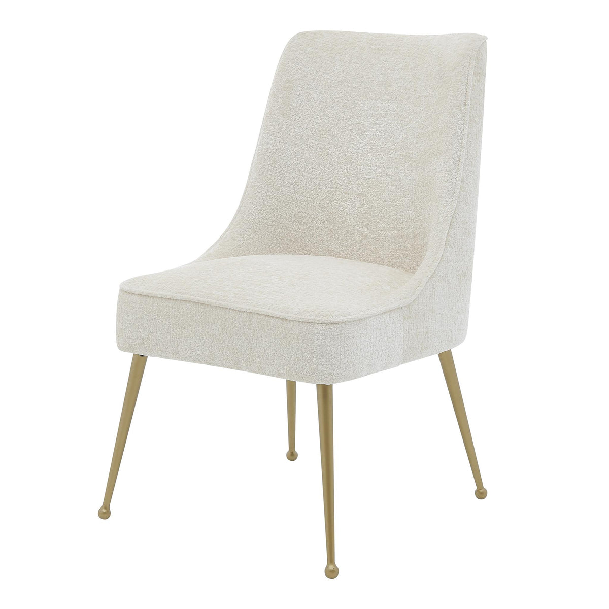 Cedric KD Fabric Dining Side Chair Gold Legs (Set of 2) by New Pacific Direct - 1250024