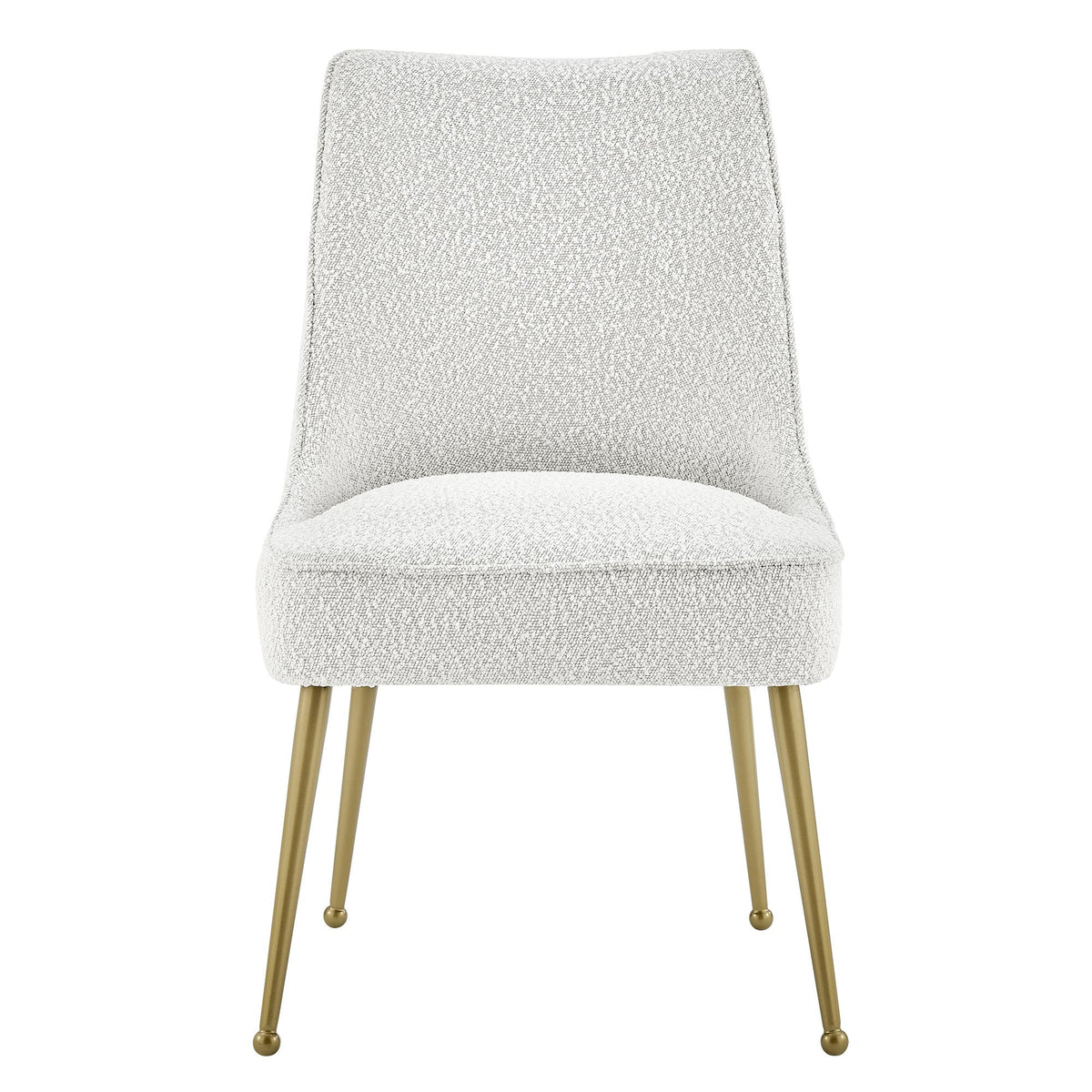 Cedric Fabric Dining Side Chair Gold Legs (Set of 2) by New Pacific Direct - 1250026